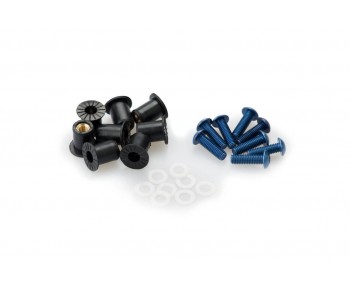 SCREW KIT ANODIZED FOR SCREENS WITH SILENTBLOCKS - BLUE